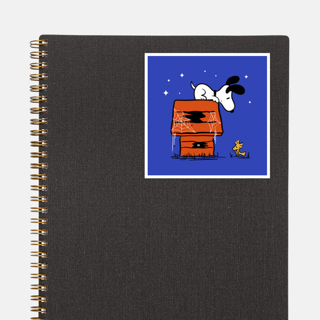 Haunted Doghouse-None-Glossy-Sticker-damglynn