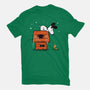 Haunted Doghouse-Mens-Heavyweight-Tee-damglynn