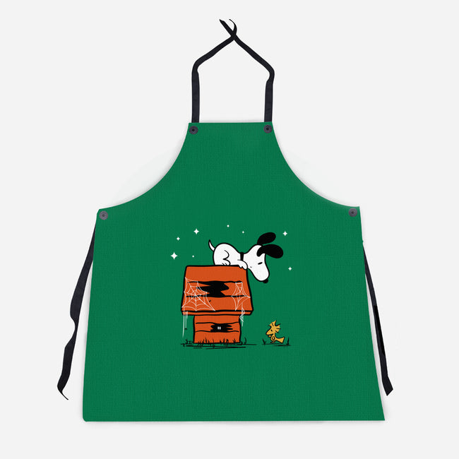 Haunted Doghouse-Unisex-Kitchen-Apron-damglynn