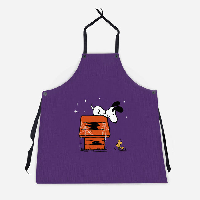 Haunted Doghouse-Unisex-Kitchen-Apron-damglynn