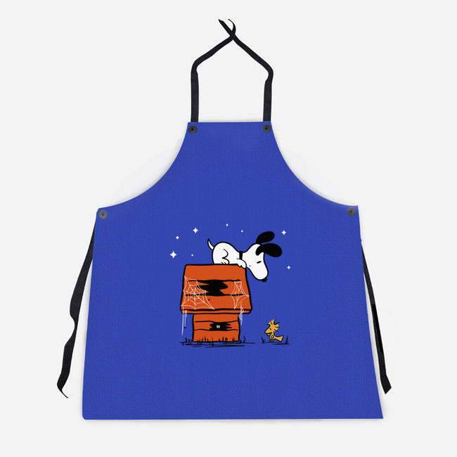Haunted Doghouse-Unisex-Kitchen-Apron-damglynn