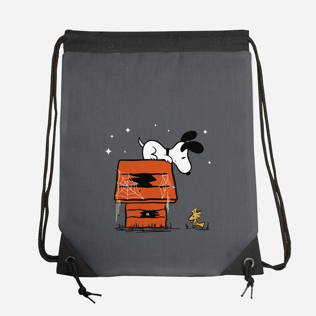 Haunted Doghouse-None-Drawstring-Bag-damglynn