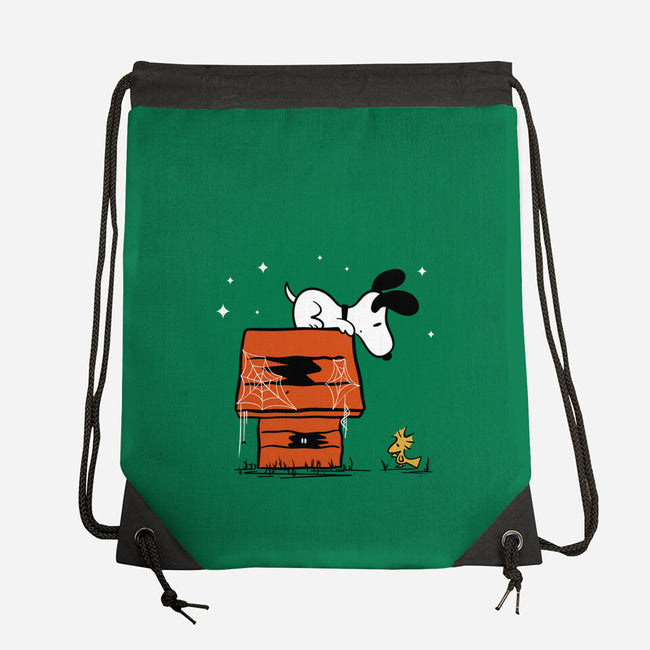 Haunted Doghouse-None-Drawstring-Bag-damglynn