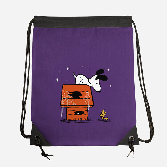 Haunted Doghouse-None-Drawstring-Bag-damglynn
