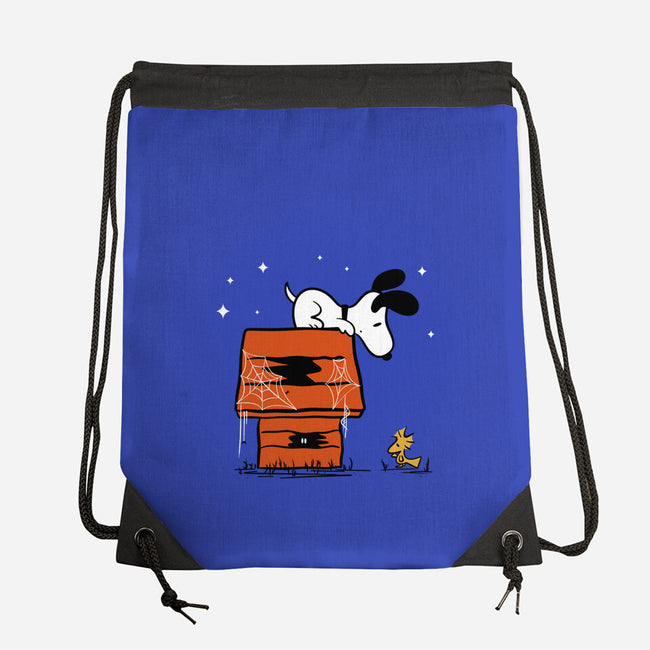 Haunted Doghouse-None-Drawstring-Bag-damglynn
