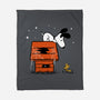 Haunted Doghouse-None-Fleece-Blanket-damglynn