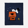 Haunted Doghouse-None-Fleece-Blanket-damglynn