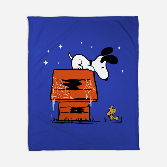 Haunted Doghouse-None-Fleece-Blanket-damglynn