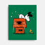 Haunted Doghouse-None-Stretched-Canvas-damglynn