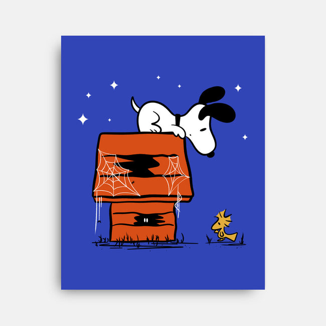 Haunted Doghouse-None-Stretched-Canvas-damglynn