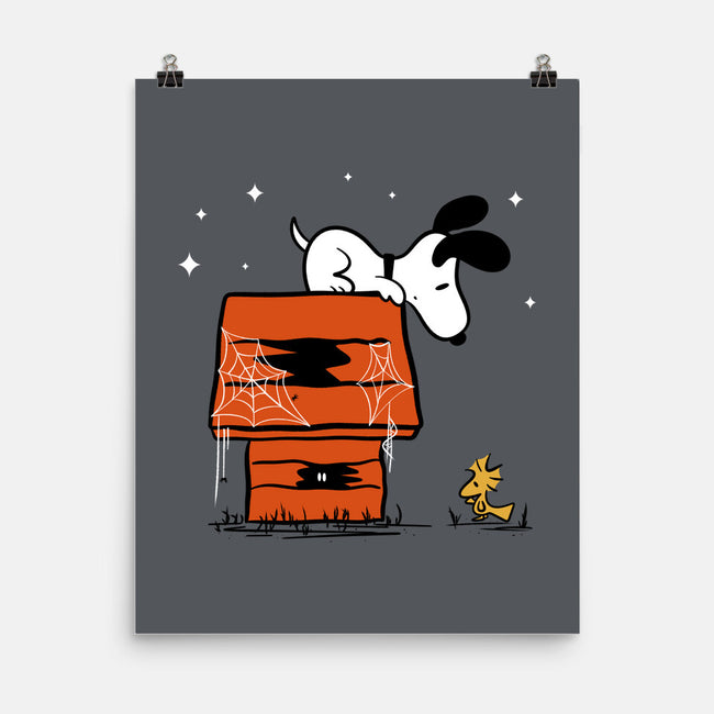 Haunted Doghouse-None-Matte-Poster-damglynn