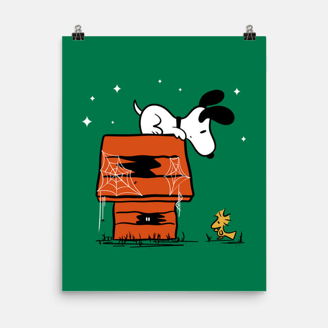 Haunted Doghouse-None-Matte-Poster-damglynn