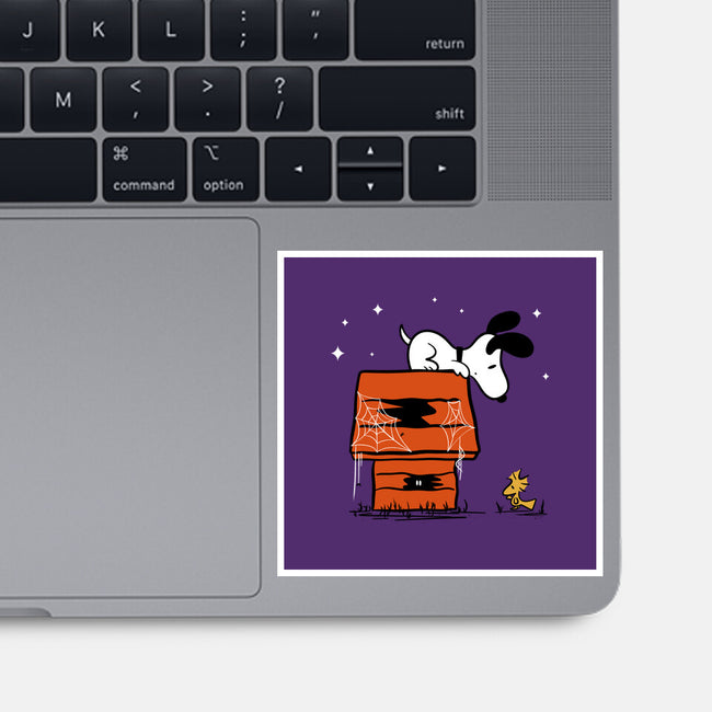 Haunted Doghouse-None-Glossy-Sticker-damglynn
