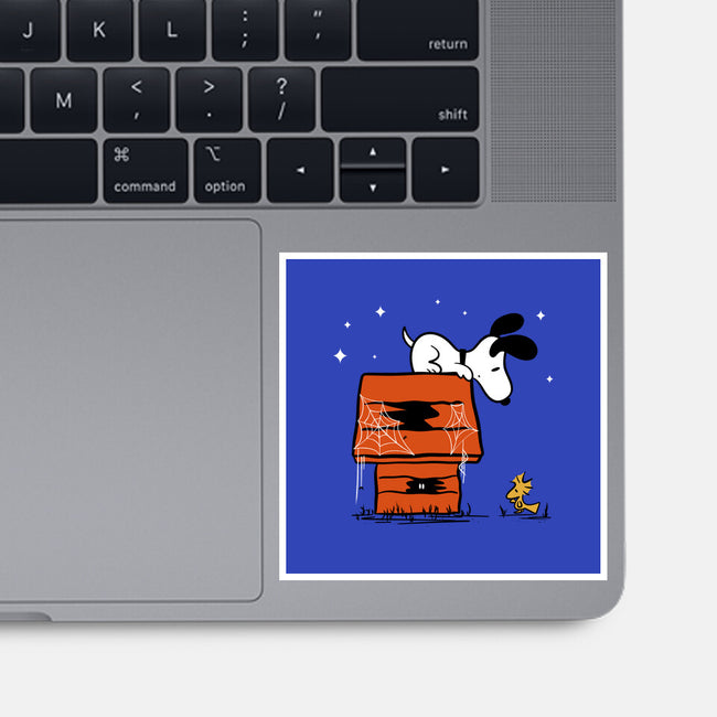 Haunted Doghouse-None-Glossy-Sticker-damglynn