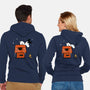 Haunted Doghouse-Unisex-Zip-Up-Sweatshirt-damglynn