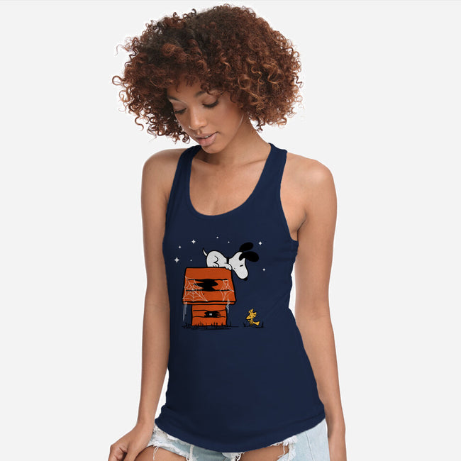Haunted Doghouse-Womens-Racerback-Tank-damglynn