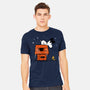 Haunted Doghouse-Mens-Heavyweight-Tee-damglynn