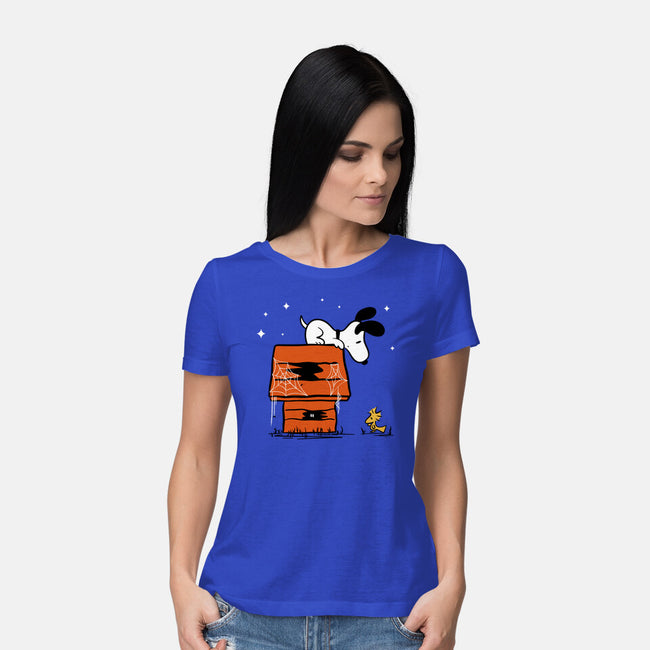 Haunted Doghouse-Womens-Basic-Tee-damglynn