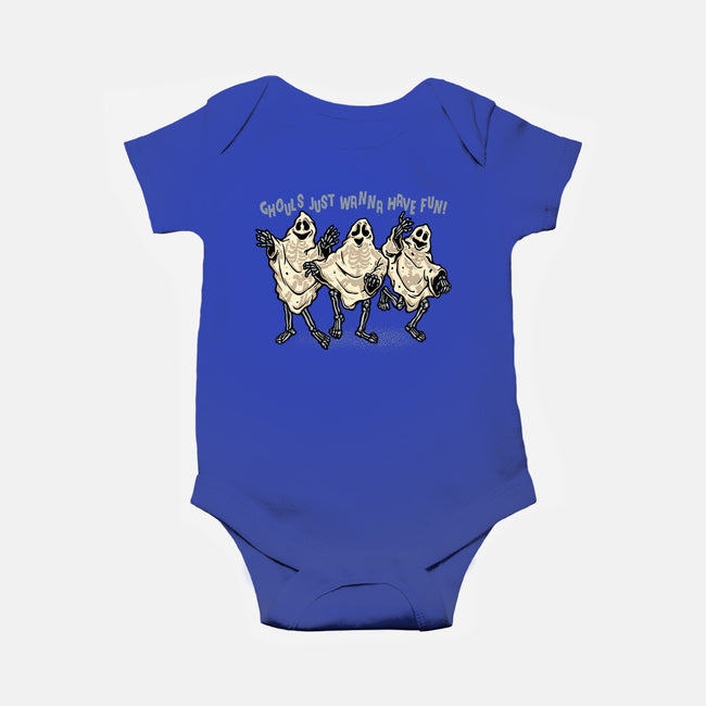 Just Wanna Have Fun-Baby-Basic-Onesie-glitchygorilla