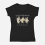 Just Wanna Have Fun-Womens-V-Neck-Tee-glitchygorilla