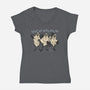 Just Wanna Have Fun-Womens-V-Neck-Tee-glitchygorilla