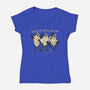 Just Wanna Have Fun-Womens-V-Neck-Tee-glitchygorilla