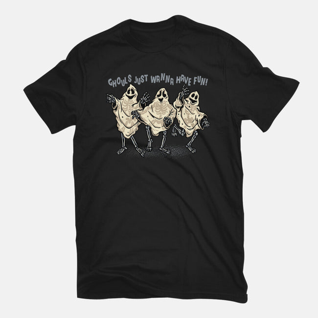 Just Wanna Have Fun-Womens-Fitted-Tee-glitchygorilla