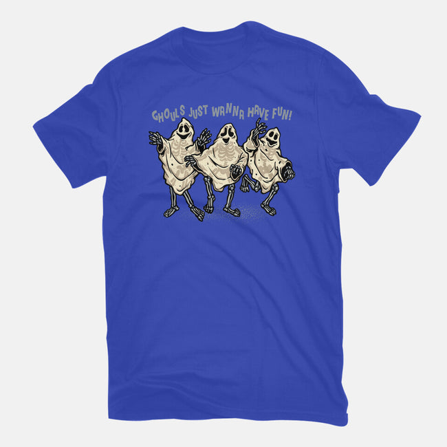Just Wanna Have Fun-Womens-Fitted-Tee-glitchygorilla