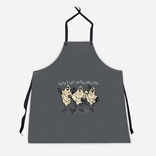 Just Wanna Have Fun-Unisex-Kitchen-Apron-glitchygorilla