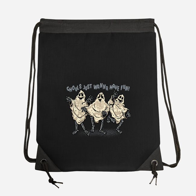 Just Wanna Have Fun-None-Drawstring-Bag-glitchygorilla
