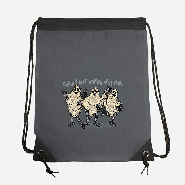Just Wanna Have Fun-None-Drawstring-Bag-glitchygorilla