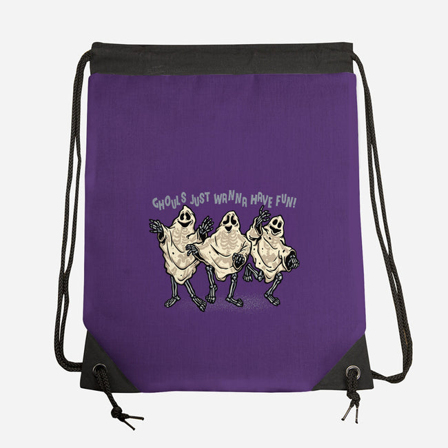 Just Wanna Have Fun-None-Drawstring-Bag-glitchygorilla