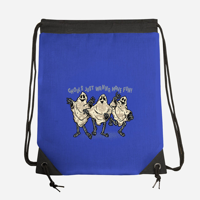 Just Wanna Have Fun-None-Drawstring-Bag-glitchygorilla