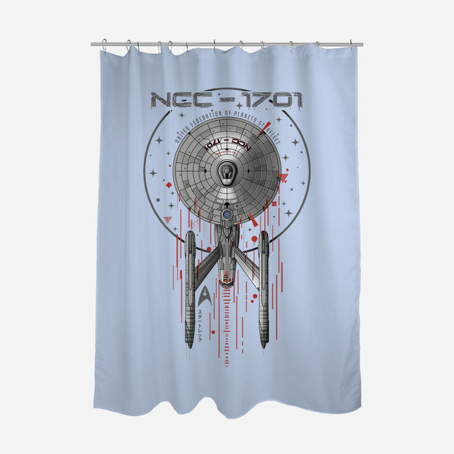 The Enterprise-None-Polyester-Shower Curtain-silentOp