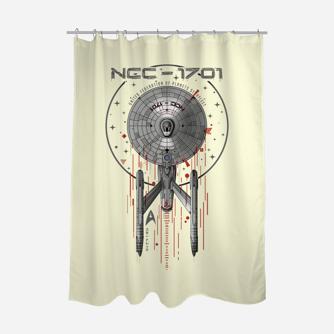 The Enterprise-None-Polyester-Shower Curtain-silentOp