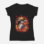 DK Bananza-Womens-V-Neck-Tee-zybbhorn