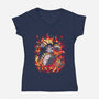 DK Bananza-Womens-V-Neck-Tee-zybbhorn