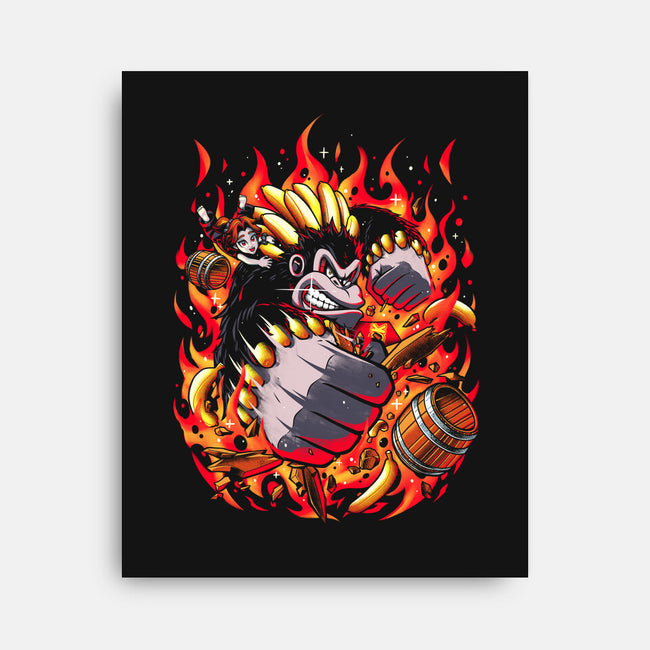 DK Bananza-None-Stretched-Canvas-zybbhorn