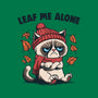 Leaf Me Alone This Fall-Womens-Fitted-Tee-Marinho