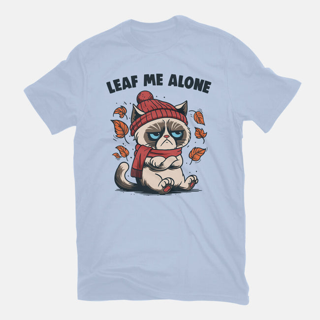 Leaf Me Alone This Fall-Womens-Fitted-Tee-Marinho