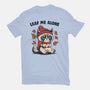 Leaf Me Alone This Fall-Womens-Fitted-Tee-Marinho