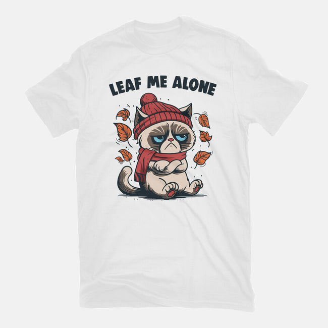 Leaf Me Alone This Fall-Womens-Fitted-Tee-Marinho