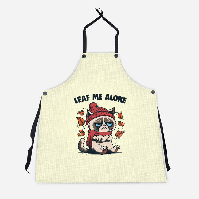 Leaf Me Alone This Fall-Unisex-Kitchen-Apron-Marinho