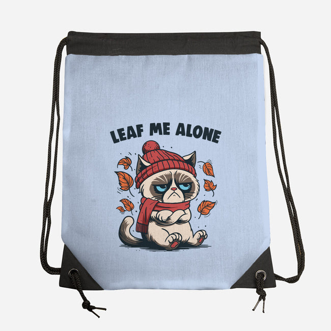 Leaf Me Alone This Fall-None-Drawstring-Bag-Marinho