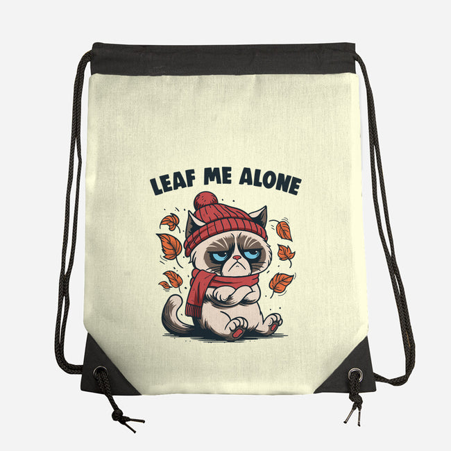 Leaf Me Alone This Fall-None-Drawstring-Bag-Marinho