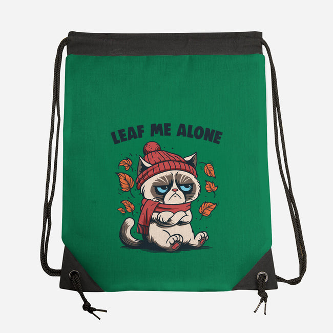 Leaf Me Alone This Fall-None-Drawstring-Bag-Marinho