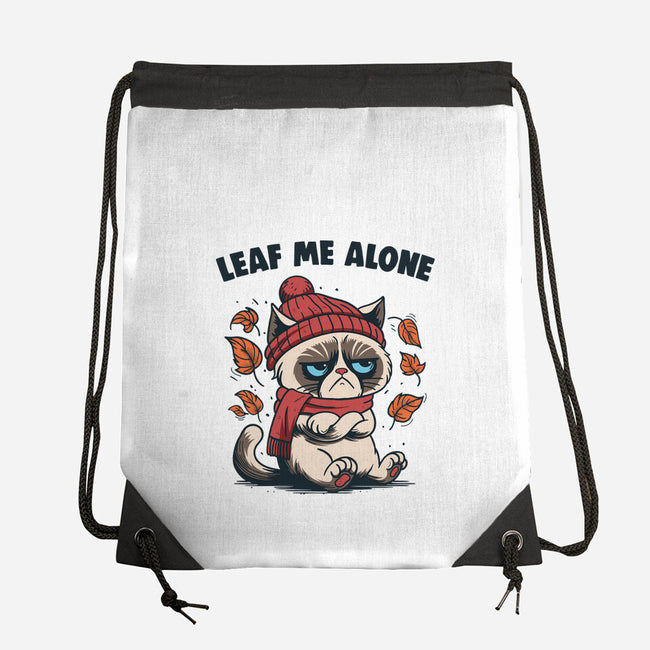 Leaf Me Alone This Fall-None-Drawstring-Bag-Marinho