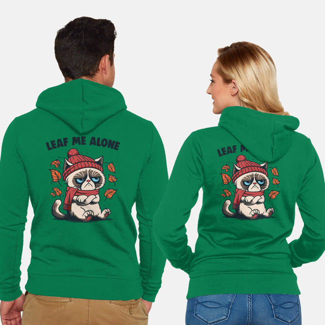Leaf Me Alone This Fall-Unisex-Zip-Up-Sweatshirt-Marinho