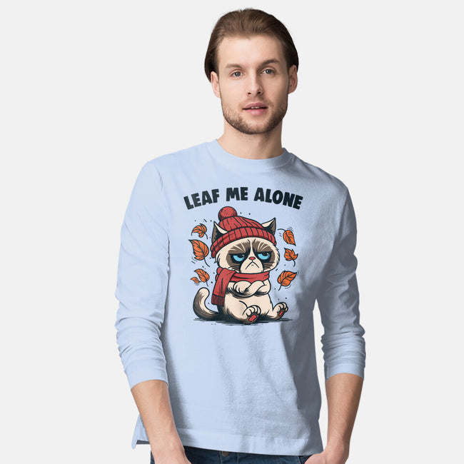 Leaf Me Alone This Fall-Mens-Long Sleeved-Tee-Marinho