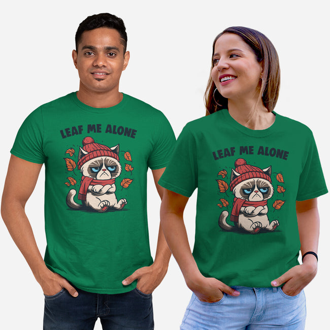Leaf Me Alone This Fall-Unisex-Basic-Tee-Marinho